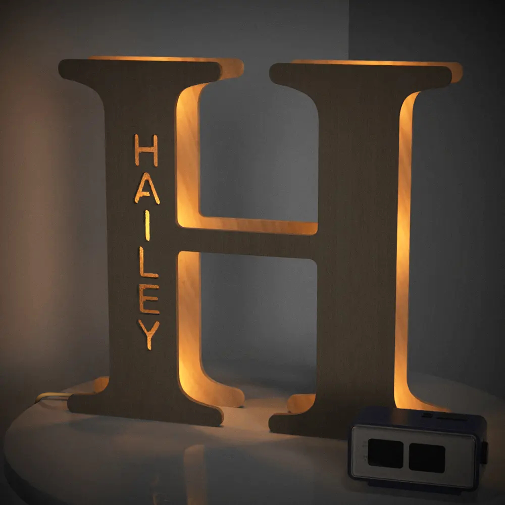 Wood Alphabet Light