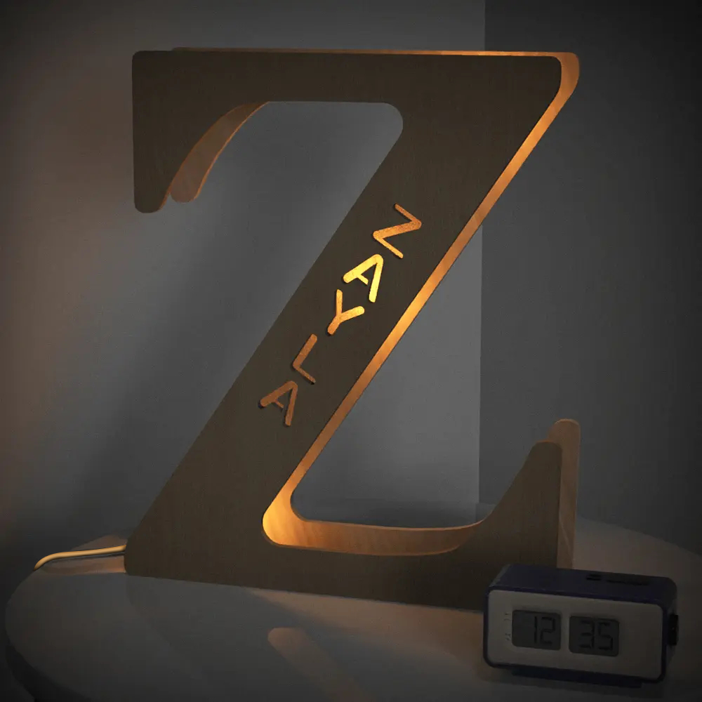 Wood Alphabet Light