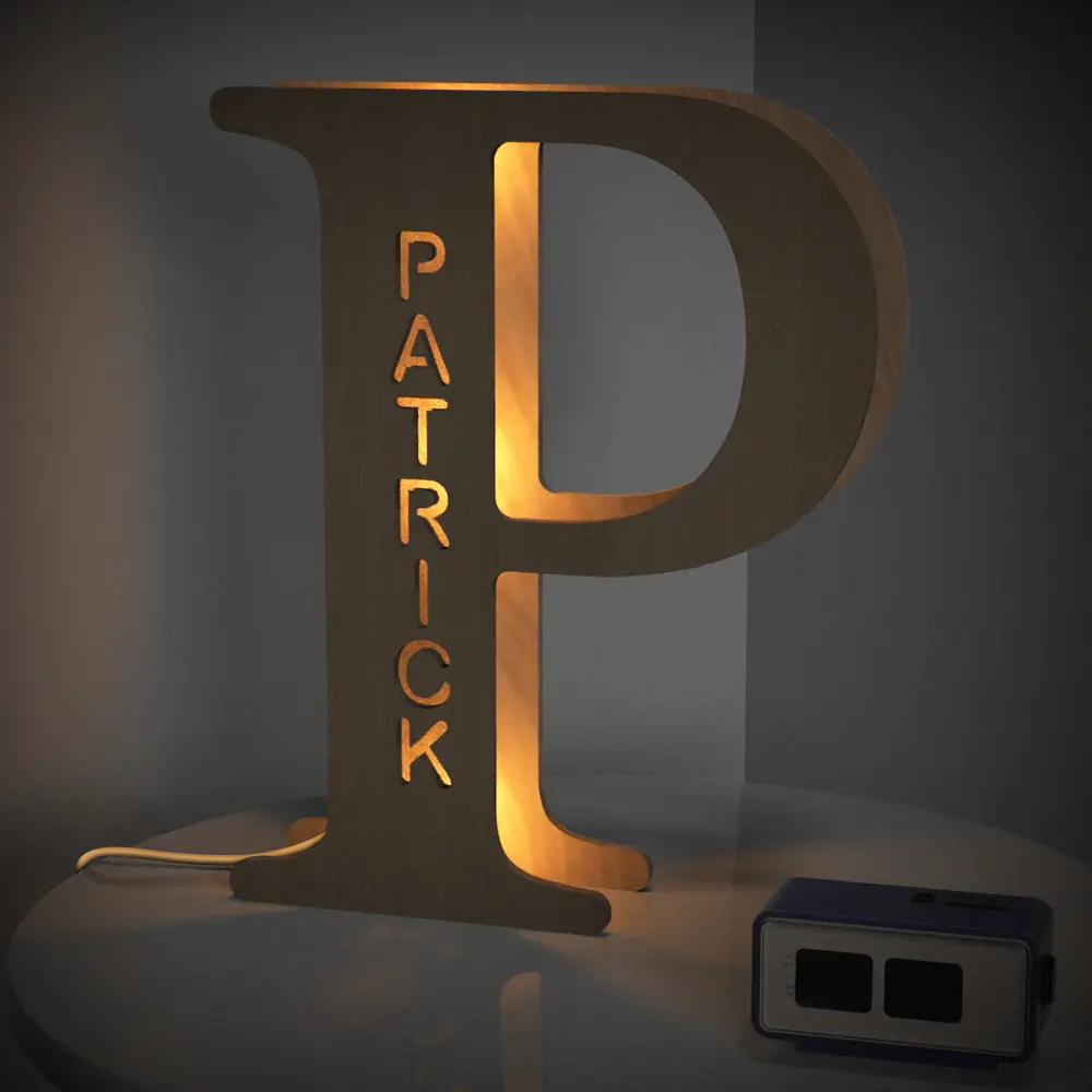 Wood Alphabet Light