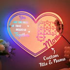 Personalized Mom Puzzle Mirror Light