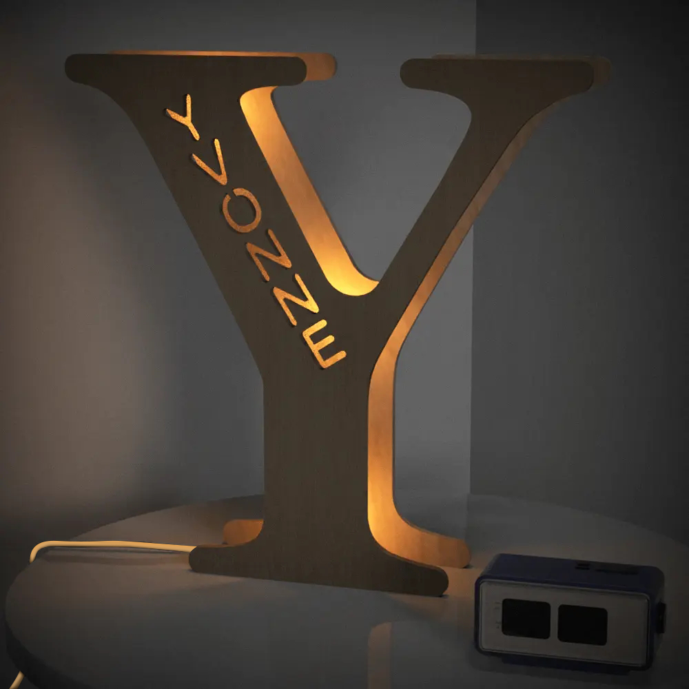 Wood Alphabet Light