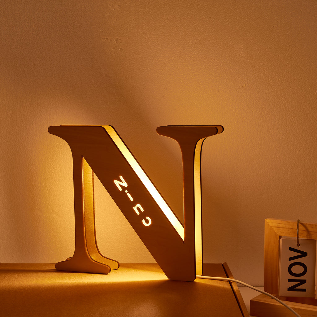 Wood Alphabet Light