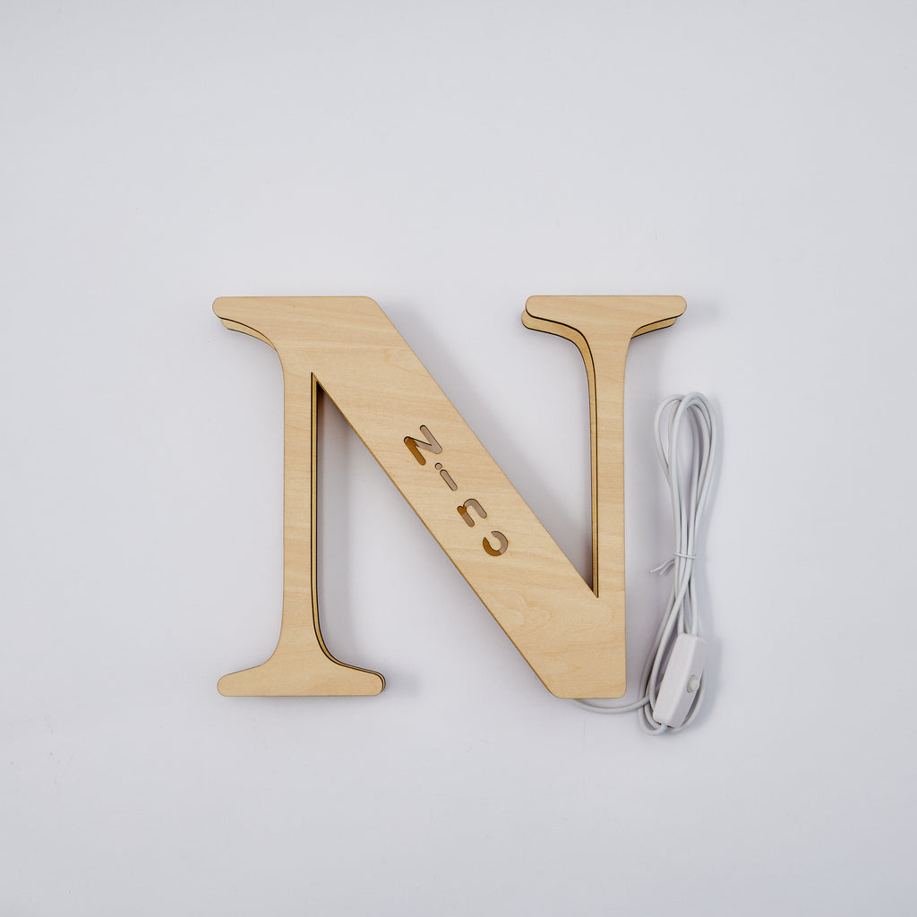 Wood Alphabet Light