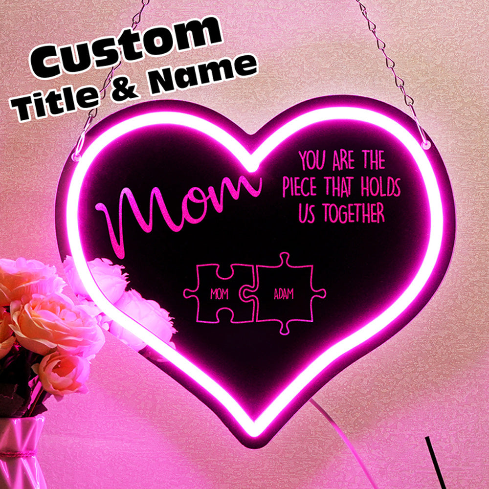 Mom Puzzle Mirror Light