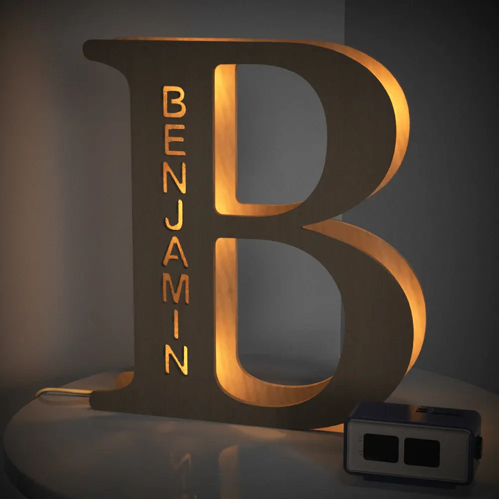 Wood Alphabet Light
