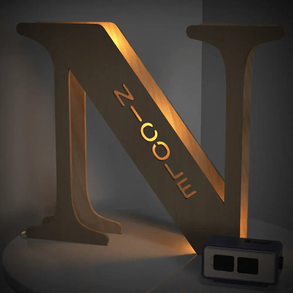 Wood Alphabet Light