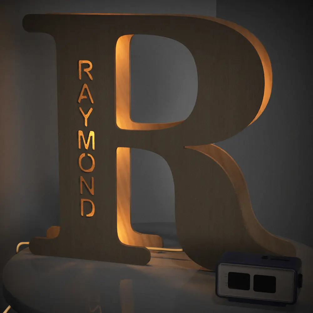 Wood Alphabet Light