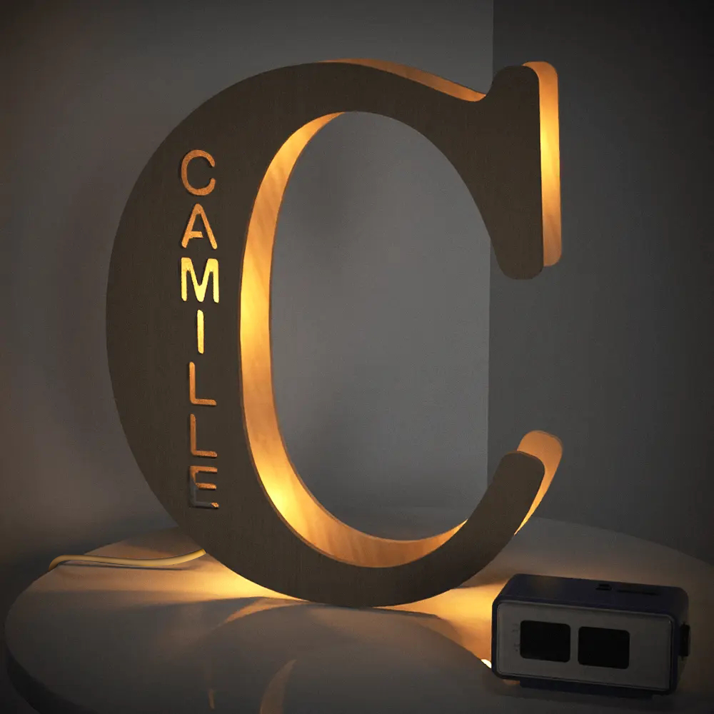 Wood Alphabet Light