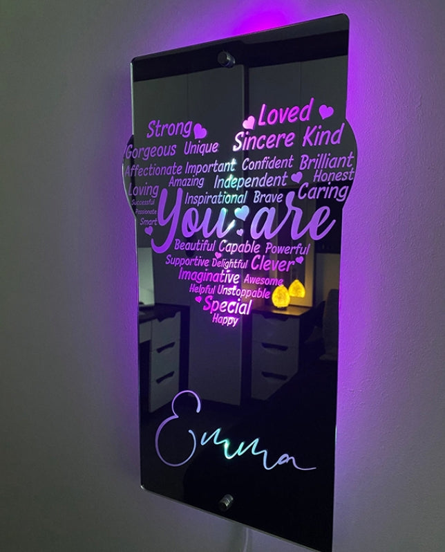 Affirmation Mirror Light