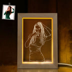 Wood Photo Frame Light