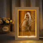 Wood Photo Frame Light