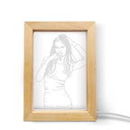 Wood Photo Frame Light