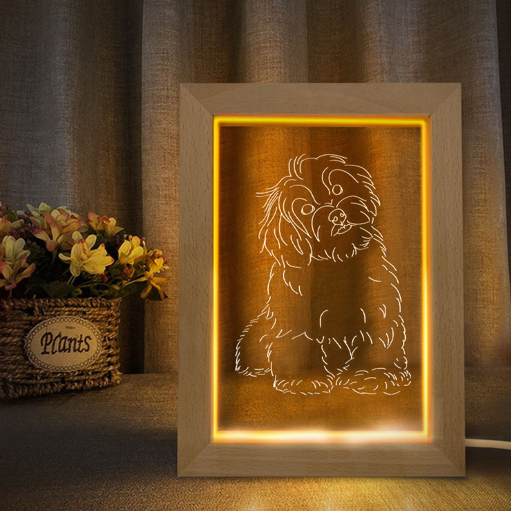 Wood Photo Frame Light