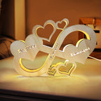 Infinity Heart Wood Light