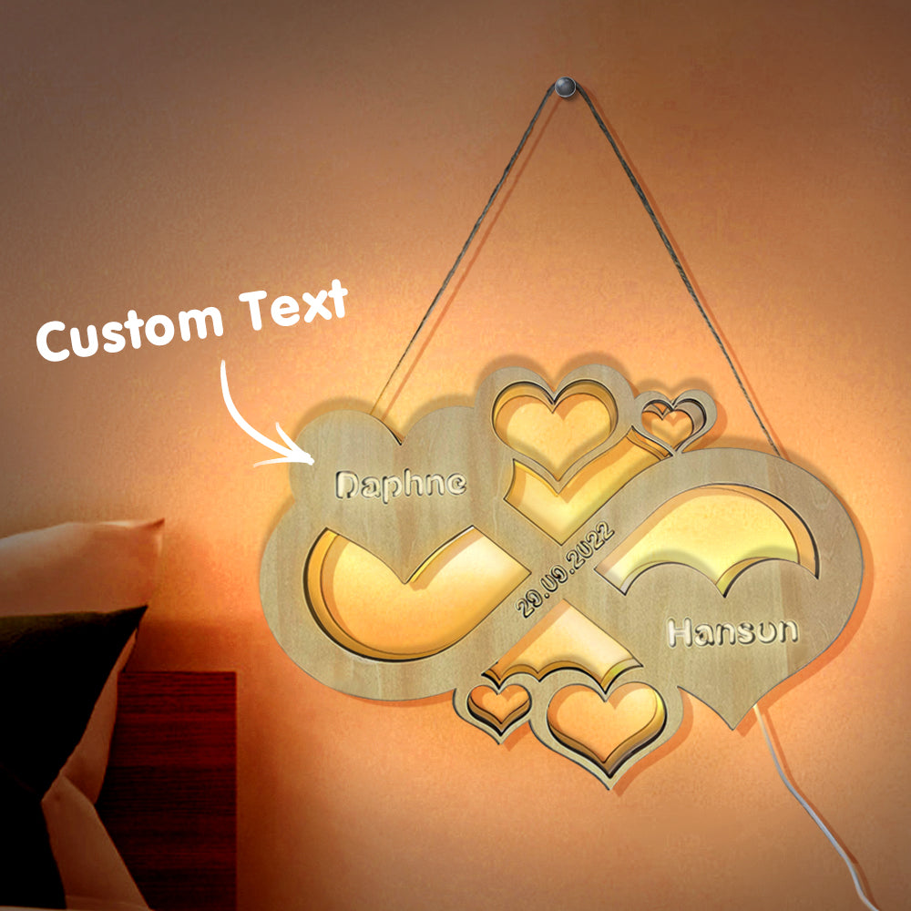Infinity Heart Wood Light