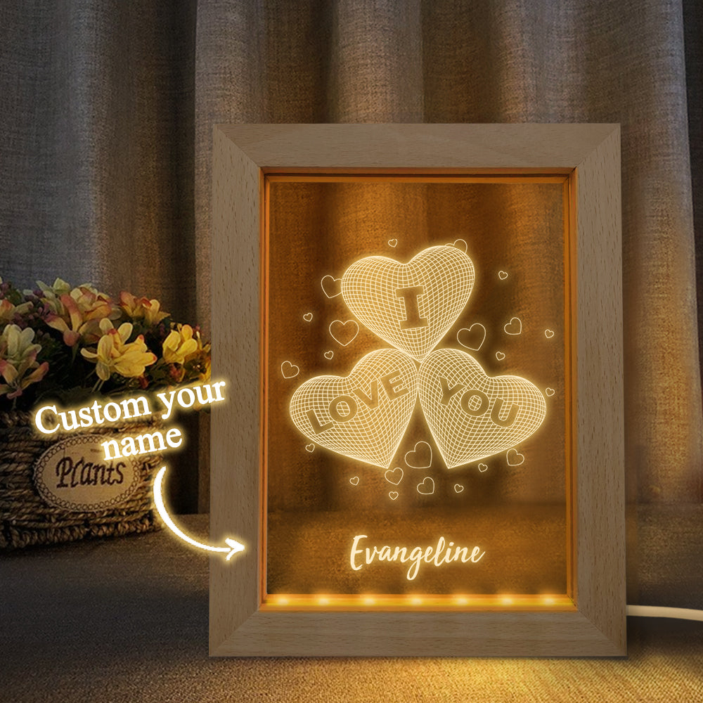 Wood Hearts Light