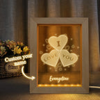 Wood Hearts Light