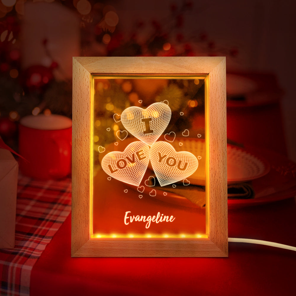 Wood Hearts Light