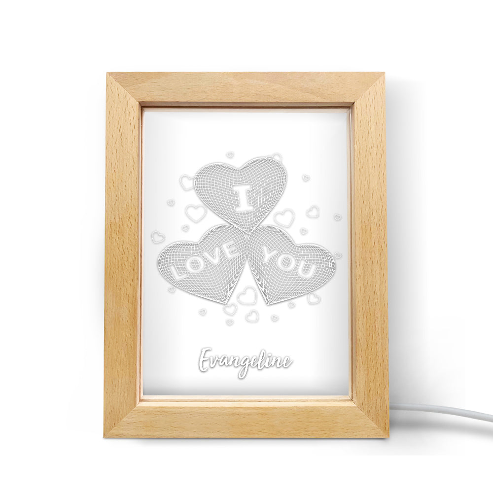 Wood Hearts Light