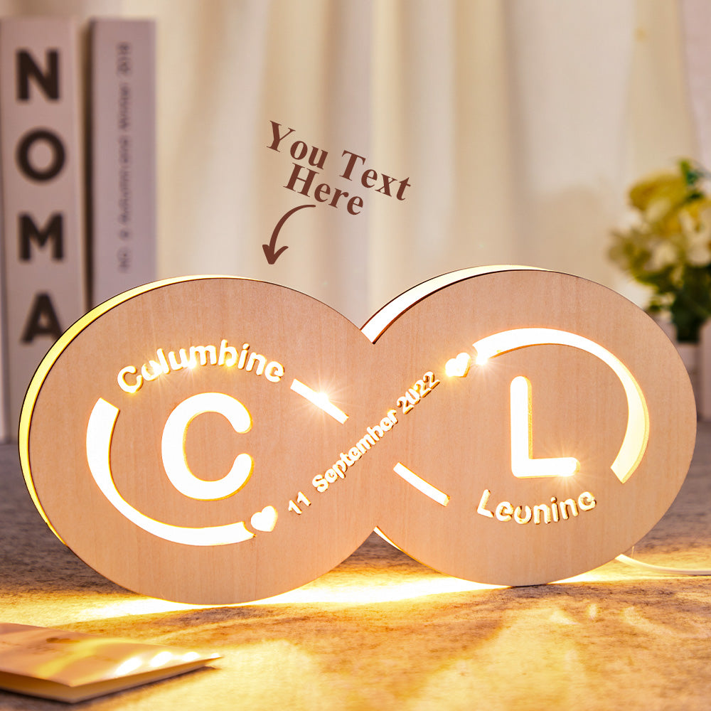 Infinity Love Wood Light