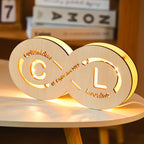Infinity Love Wood Light
