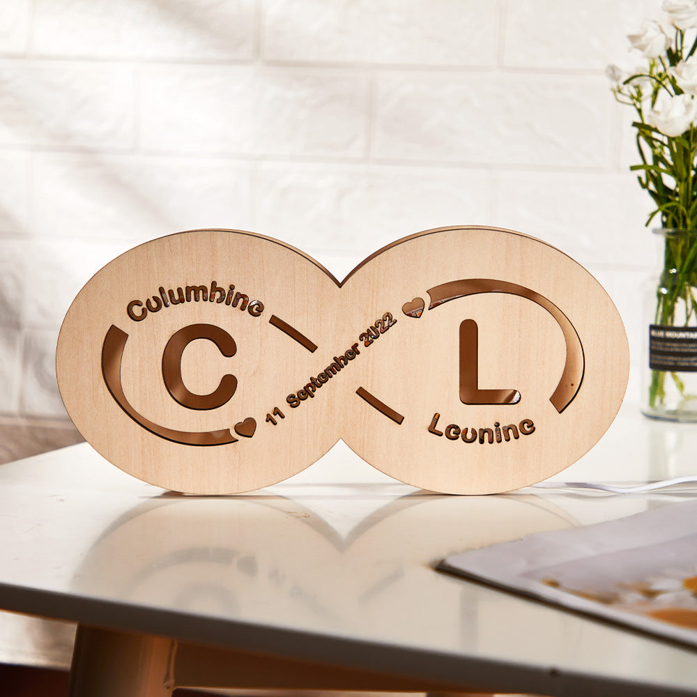 Infinity Love Wood Light