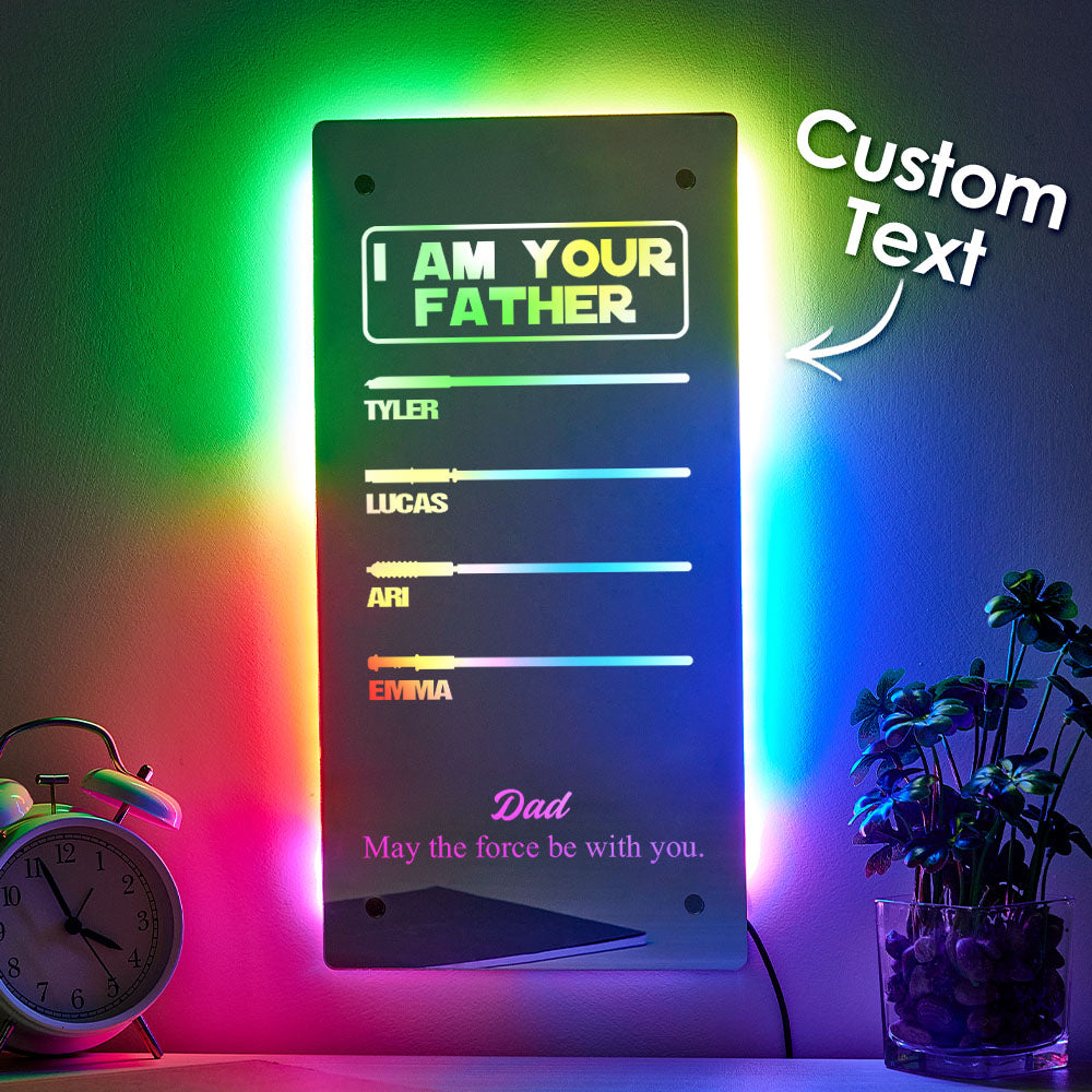 I Am Your Father Lightsaber Mirror Lamp