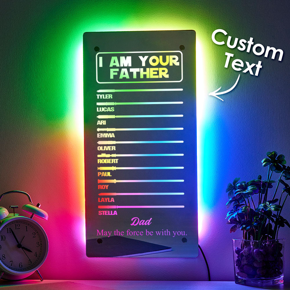 I Am Your Father Lightsaber Mirror Lamp