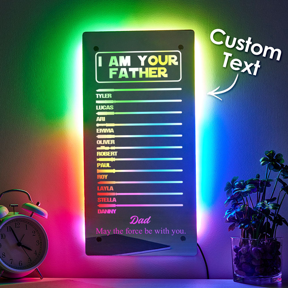 I Am Your Father Lightsaber Mirror Lamp