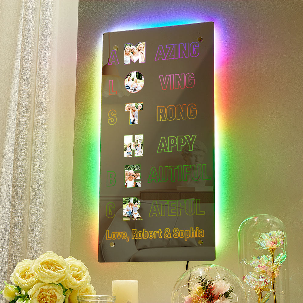 Photo Mirror Light for Mom