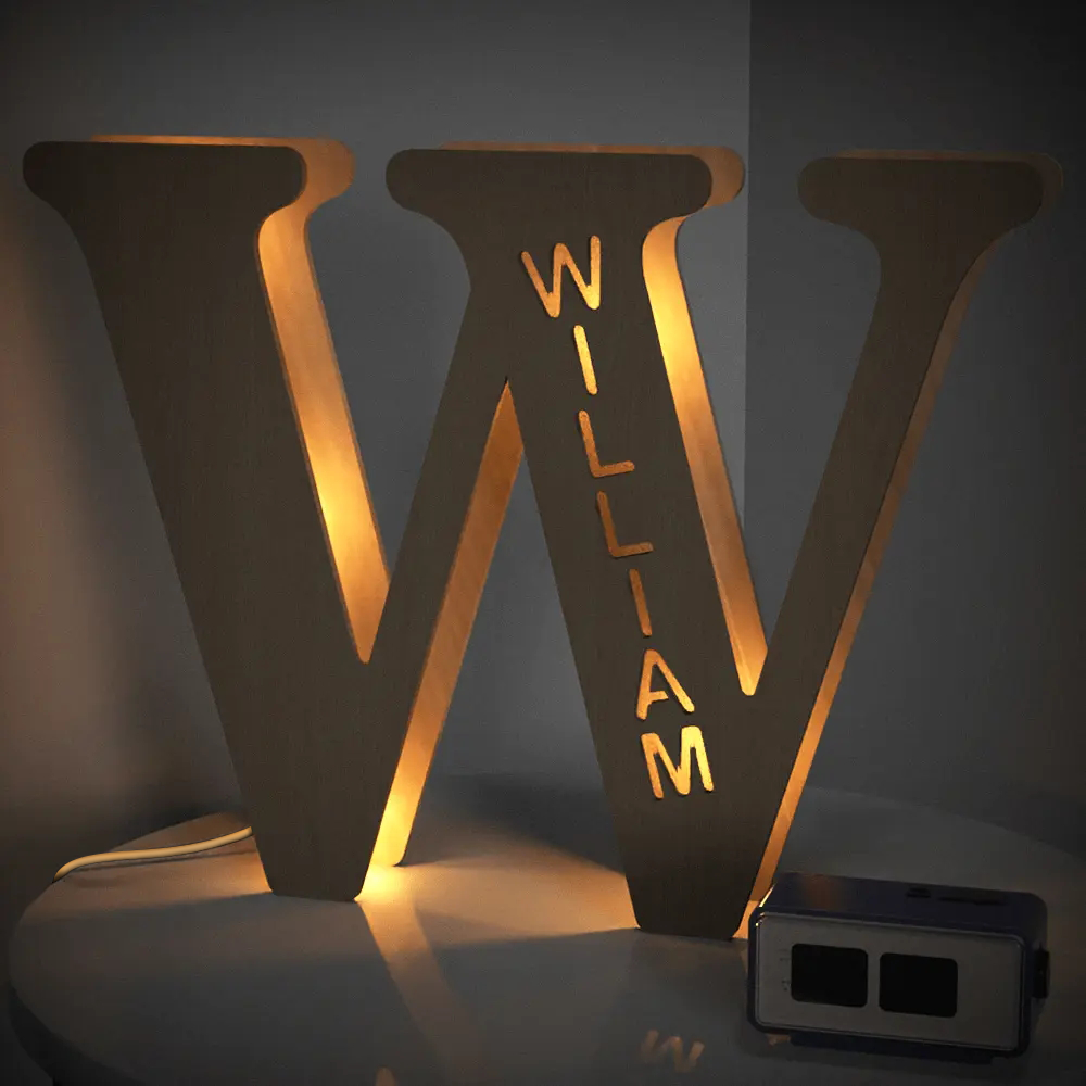 Wood Alphabet Light