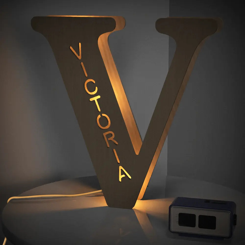Wood Alphabet Light