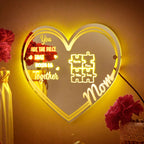 Personalized Mom Puzzle Mirror Light