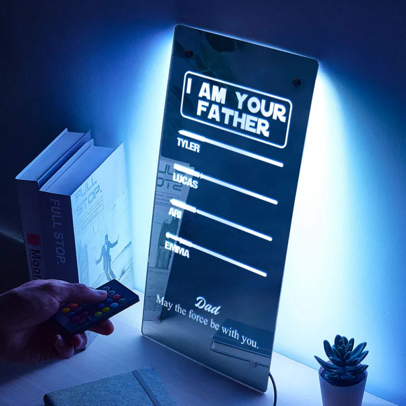 I Am Your Father Lightsaber Mirror Lamp
