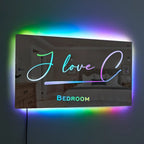Name Mirror Light